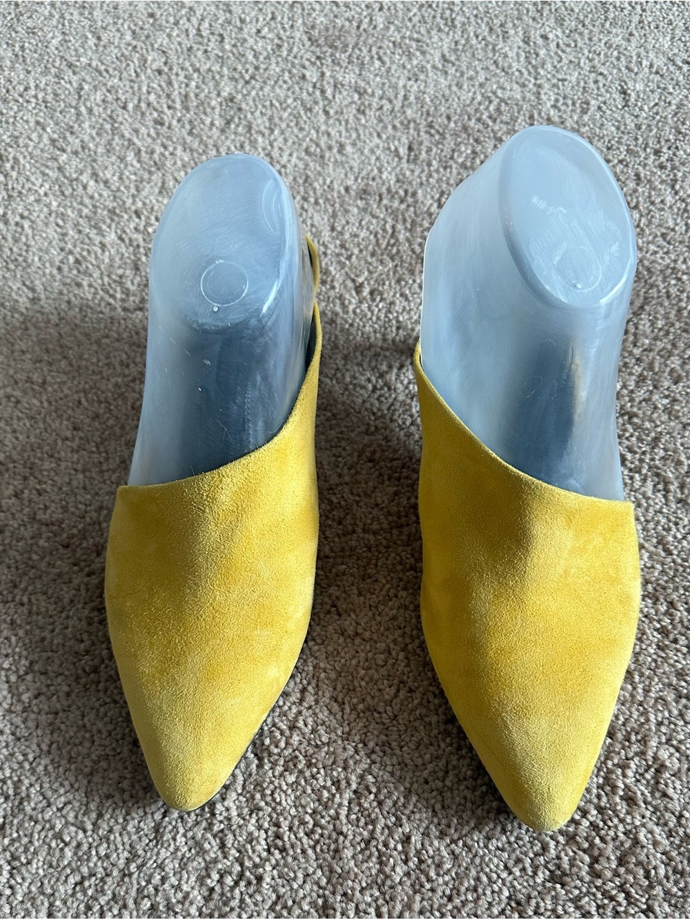 Via Spiga Women’s Yellow Suede Pointed Toe Mule